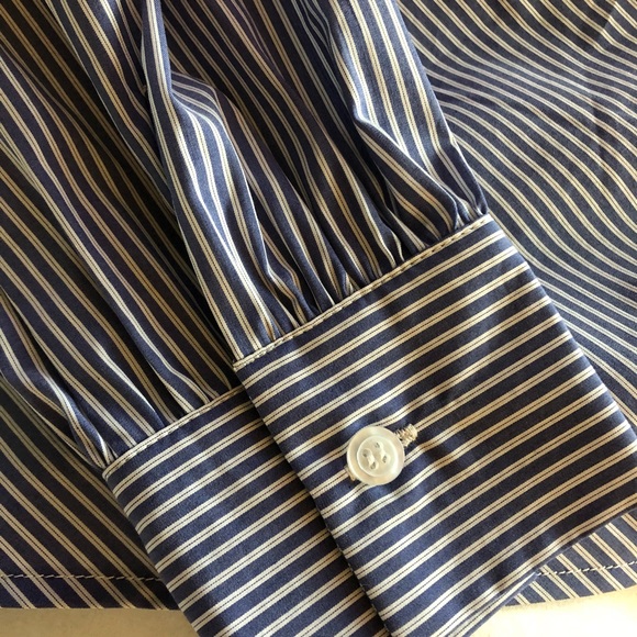 Saks 5thAve long sleeve blouse bare left shoulder - Picture 4 of 6